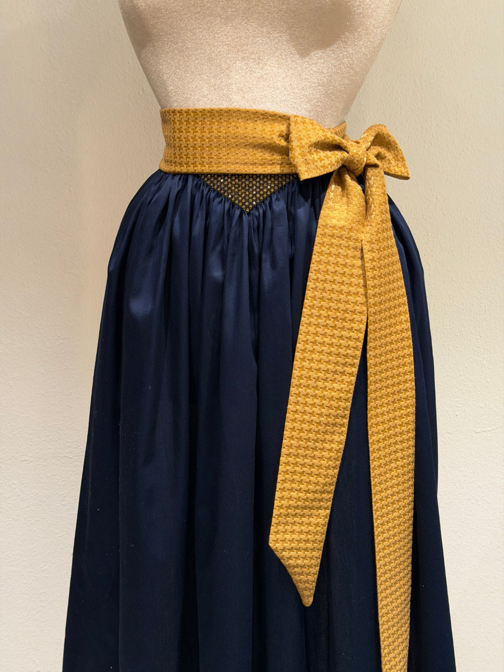 ADELE Dirndl Apron Olive/Baby Blue 