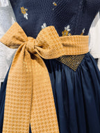 ADELE Dirndl Apron Olive/Baby Blue 