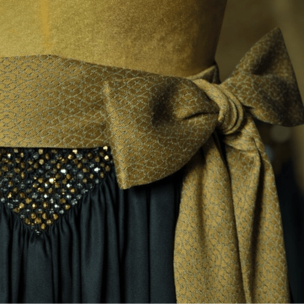 ADELE Black/Gold Dirndl Apron 