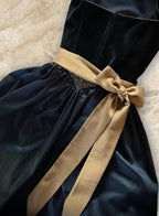 ADELE Black/Gold Dirndl Apron 