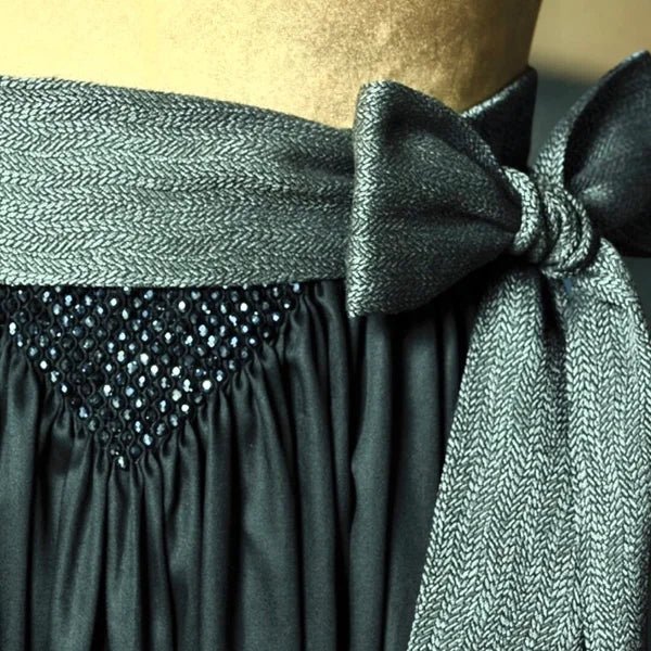 ADELE Dirndl Apron Black/Anthracite 