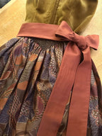 Dirndl apron LOUISE Terracotta/patterned 