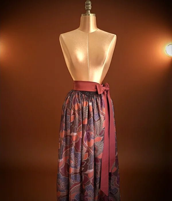 Dirndl apron LOUISE Terracotta/patterned 