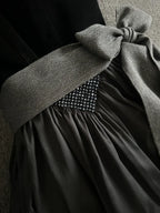 ADELE Dirndl Apron Black/Anthracite 