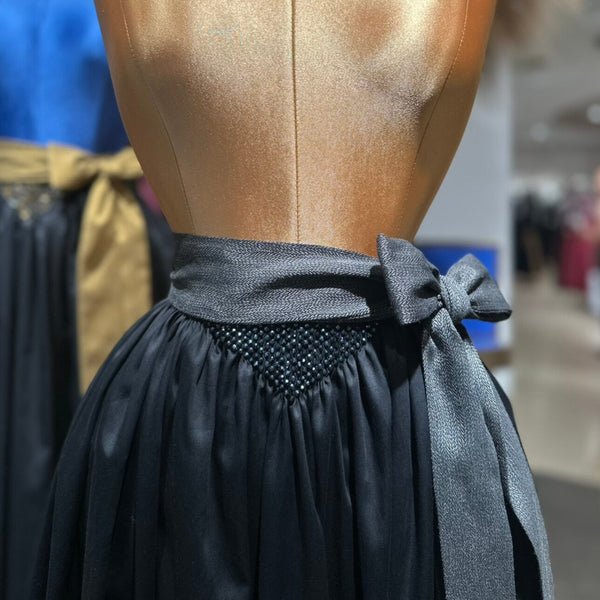 ADELE Dirndl Apron Black/Anthracite 